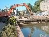 18-07-2006 het weghalen van de laatste brug oudewatering winkelcentrum beverwaard.