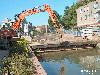 18-07-2006 het weghalen van de laatste brug oudewatering winkelcentrum beverwaard.