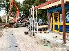 20-06-2006 pilaren metselen bij zeeman winkelcentrum beverwaard.