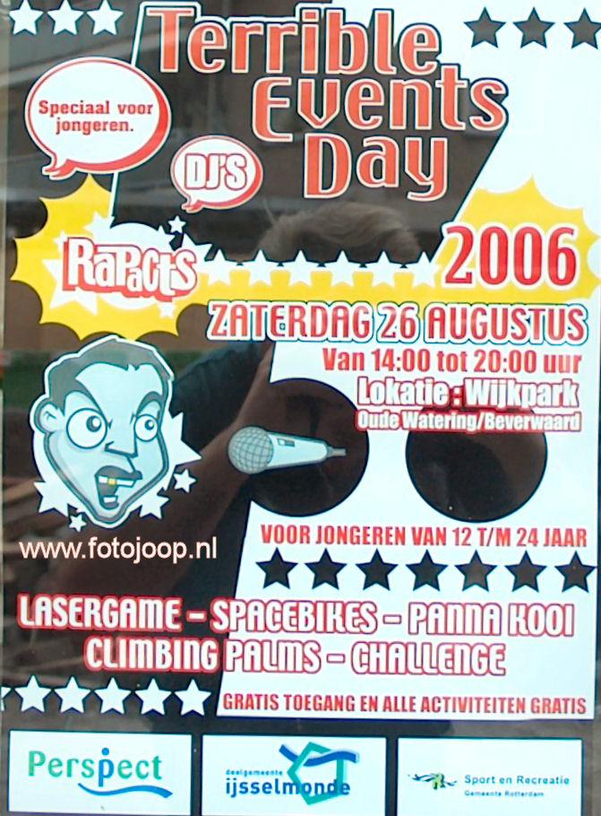22-08-2006 flyer terrible event day op 26-08-06 in wijkpark beverwaard.