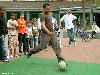 31-05-2008 kick-point een voetbal spel in het winkelcentrum beverwaard