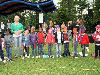 15-09-2011 feest op de barkentijnschool  bestaat 5jaar alle kinderen aan het dansen in het wijkpark beverwaard