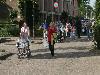 ouderen 4 daagse in de beverwaard 04-07-2016 eerste etape vanaf ijsselburg schinnenbaan beverwaard