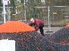 12-03-2018 gekleurde bollen in het winkelcentrum op het plein komt een speelplek voor de kinderen beverwaard