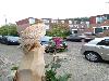 1-11-2019 kunst werk arend uitgezaagd van boom stronk cannenburg straat